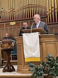 Rev. Blair thanking everyone